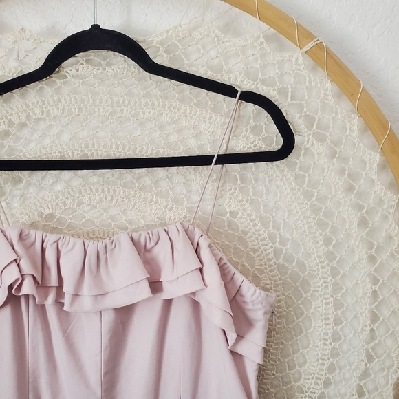 Brock Collection × H&M Ruffle Flounced Dress Linen Blend Size Medium Blogger Fav - Picture 8 of 14